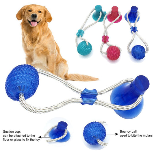 Interactive Suction Cup Toy For Cat, Dog With TPR Ball And Elastic Rope.