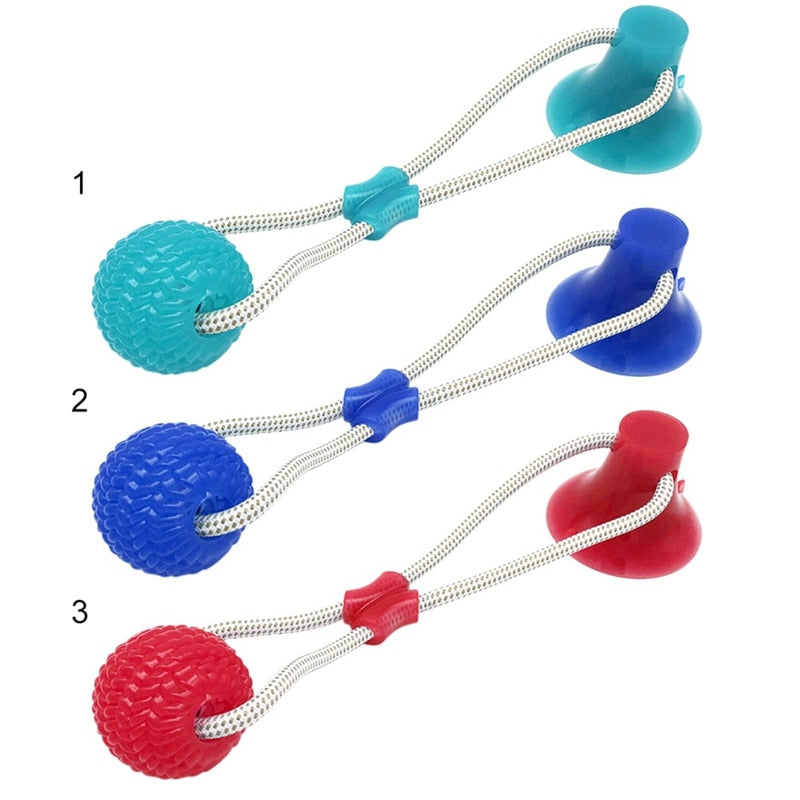 Interactive Suction Cup Toy For Cat, Dog With TPR Ball And Elastic Rope.