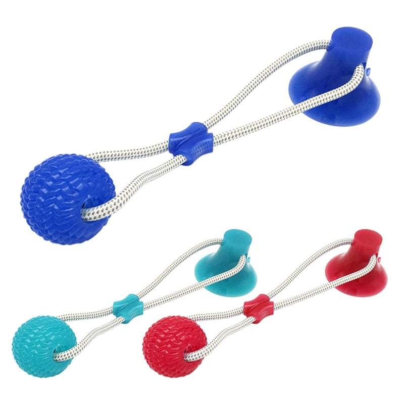 Interactive Suction Cup Toy For Cat, Dog With TPR Ball And Elastic Rope.