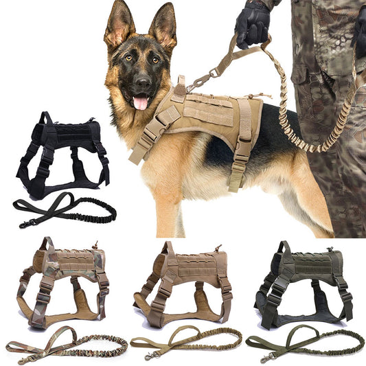 Tactical Dog Harnesses Pet Training Vest.